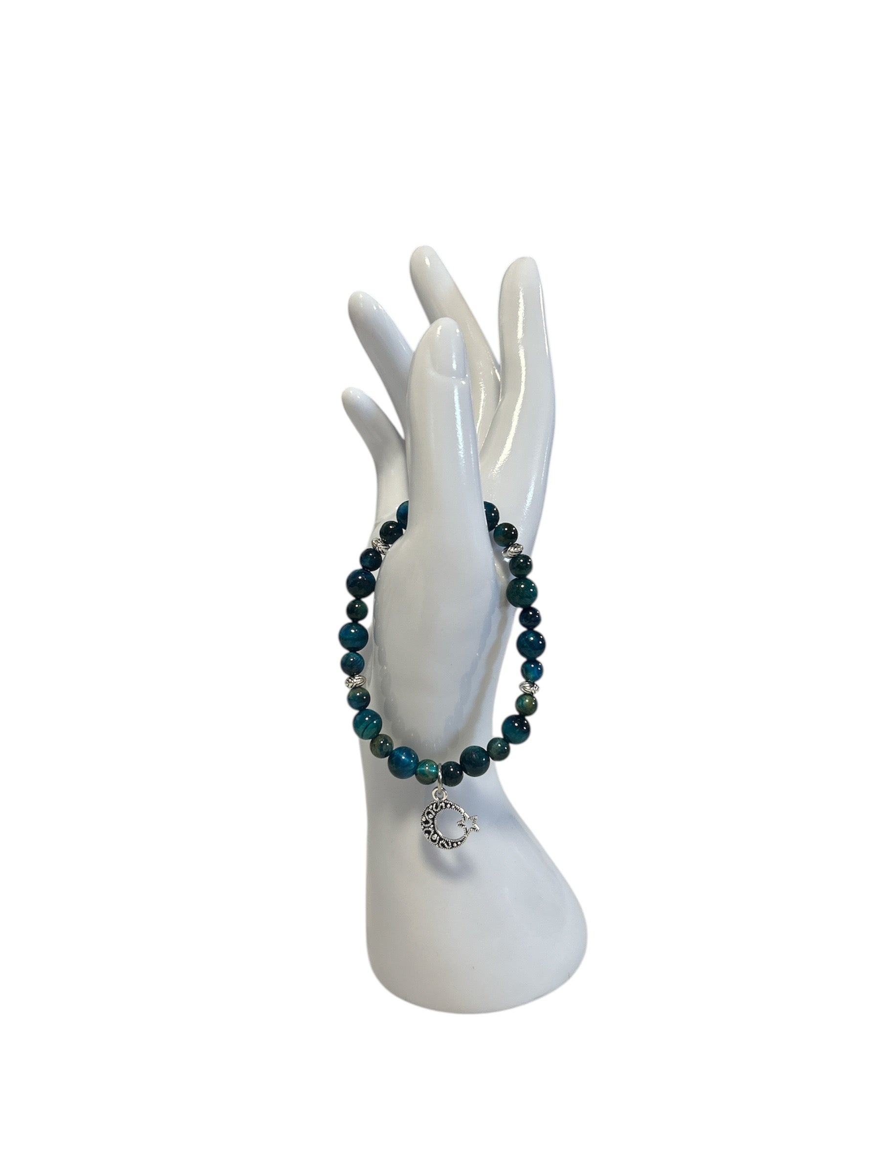 Bracelet œil de tigre bleu