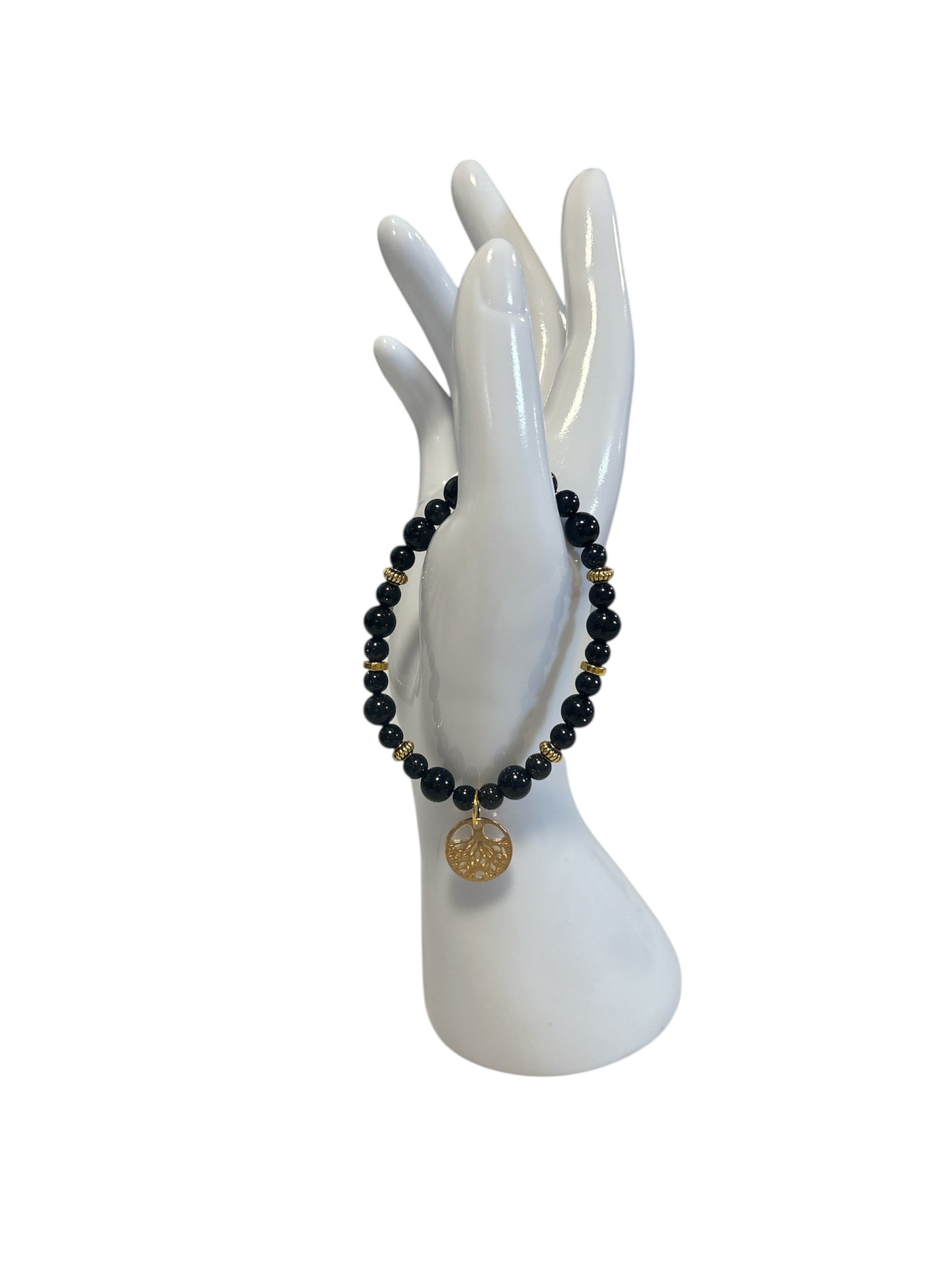 Bracelet pierre de sable d’or bleu