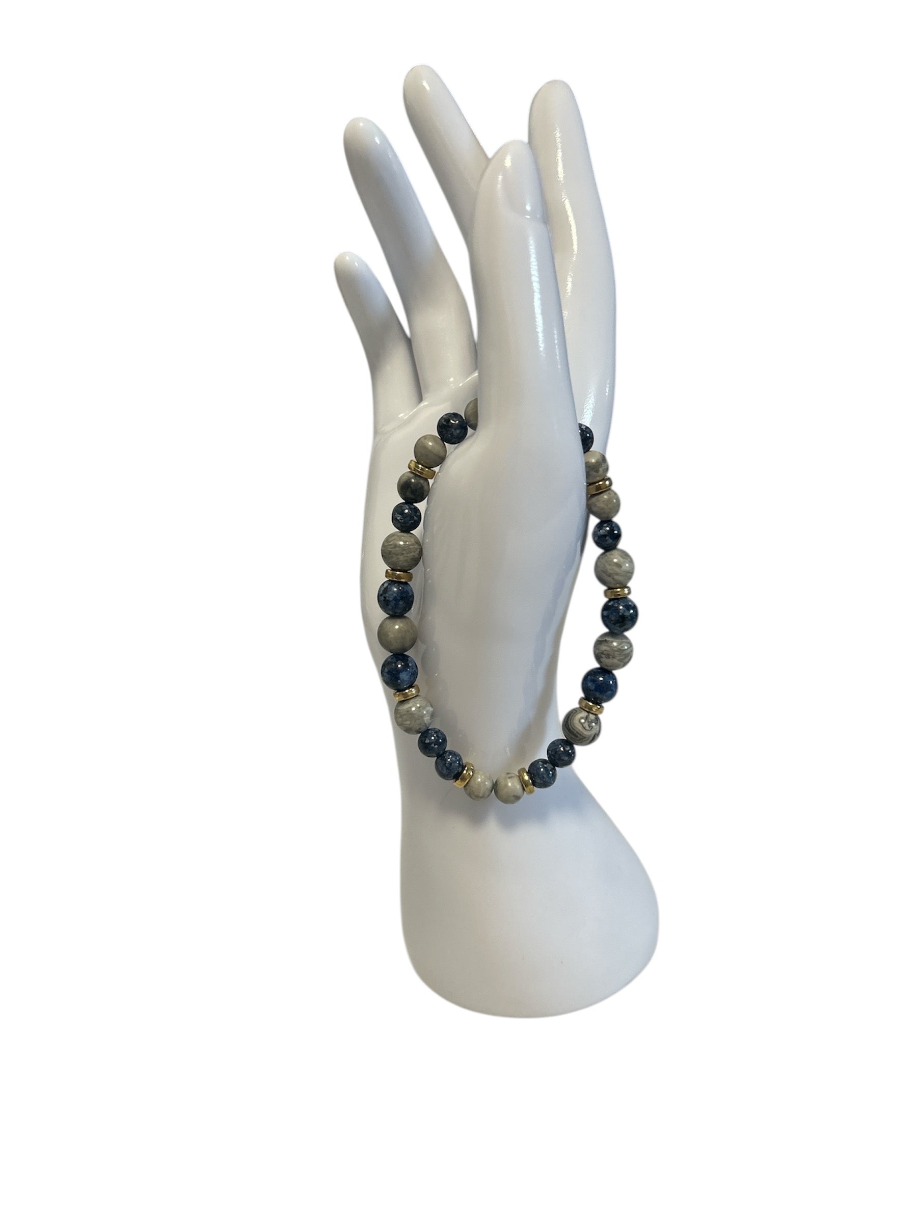 Jaspe bleu et gris homme