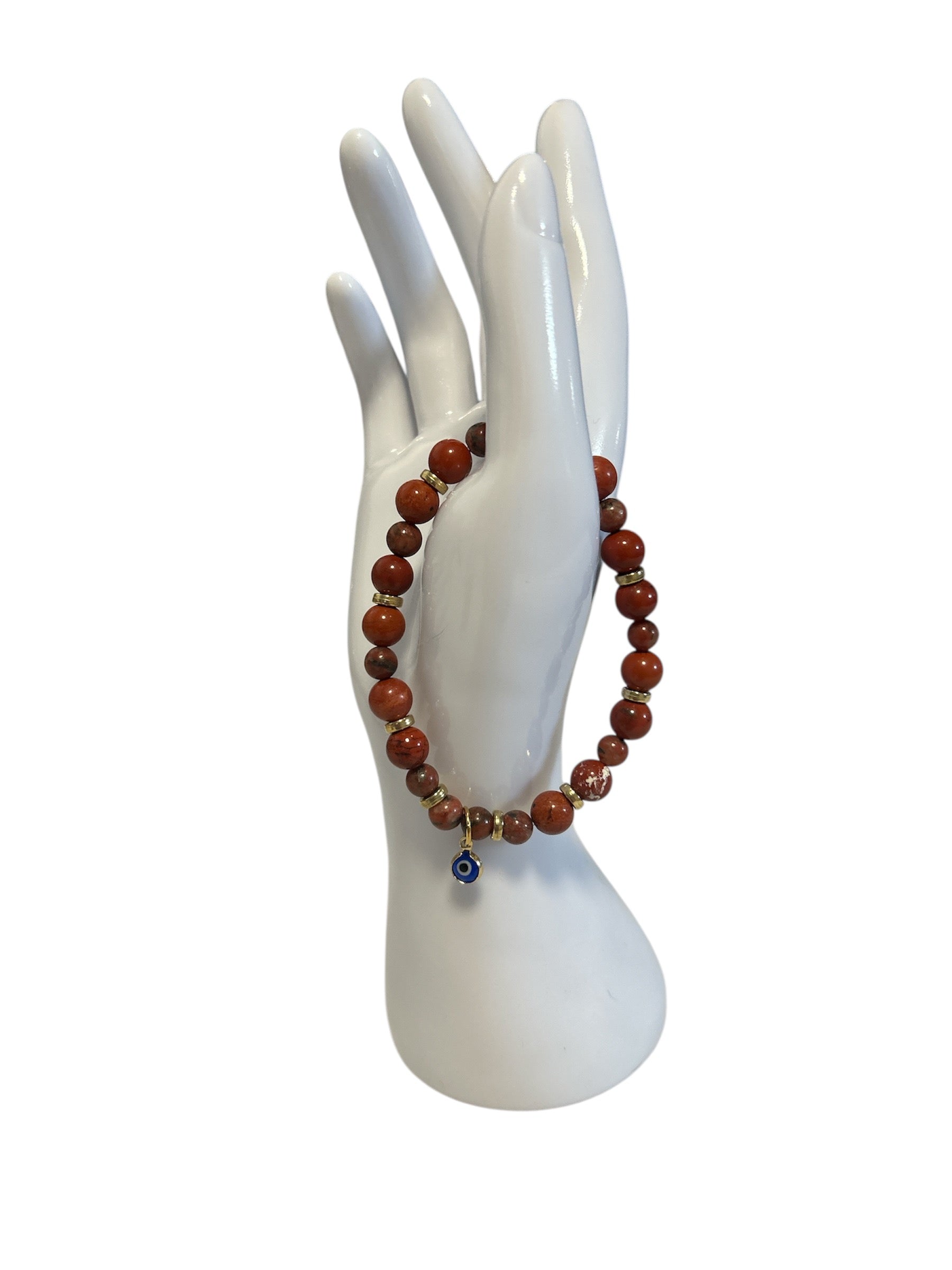 bracelet Jaspe rouge homme