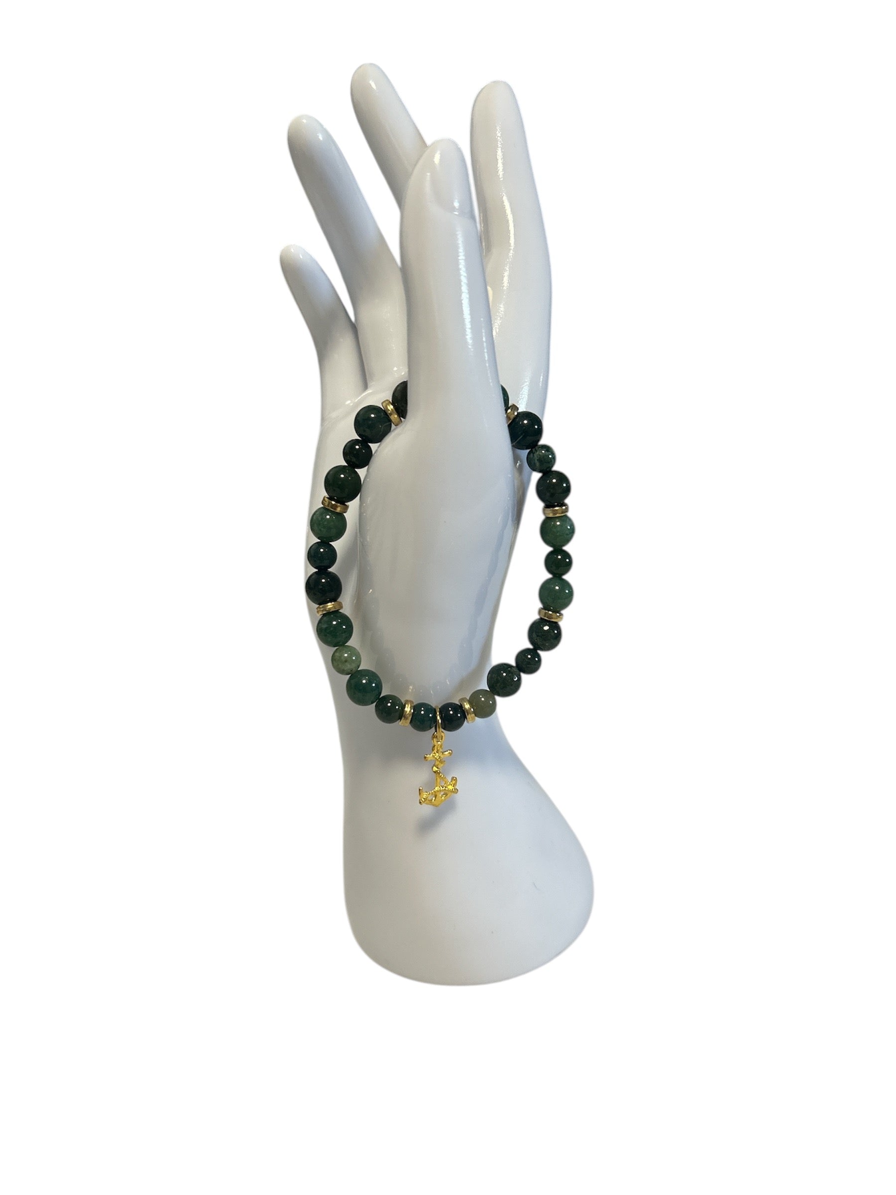 bracelet Agate mousse homme