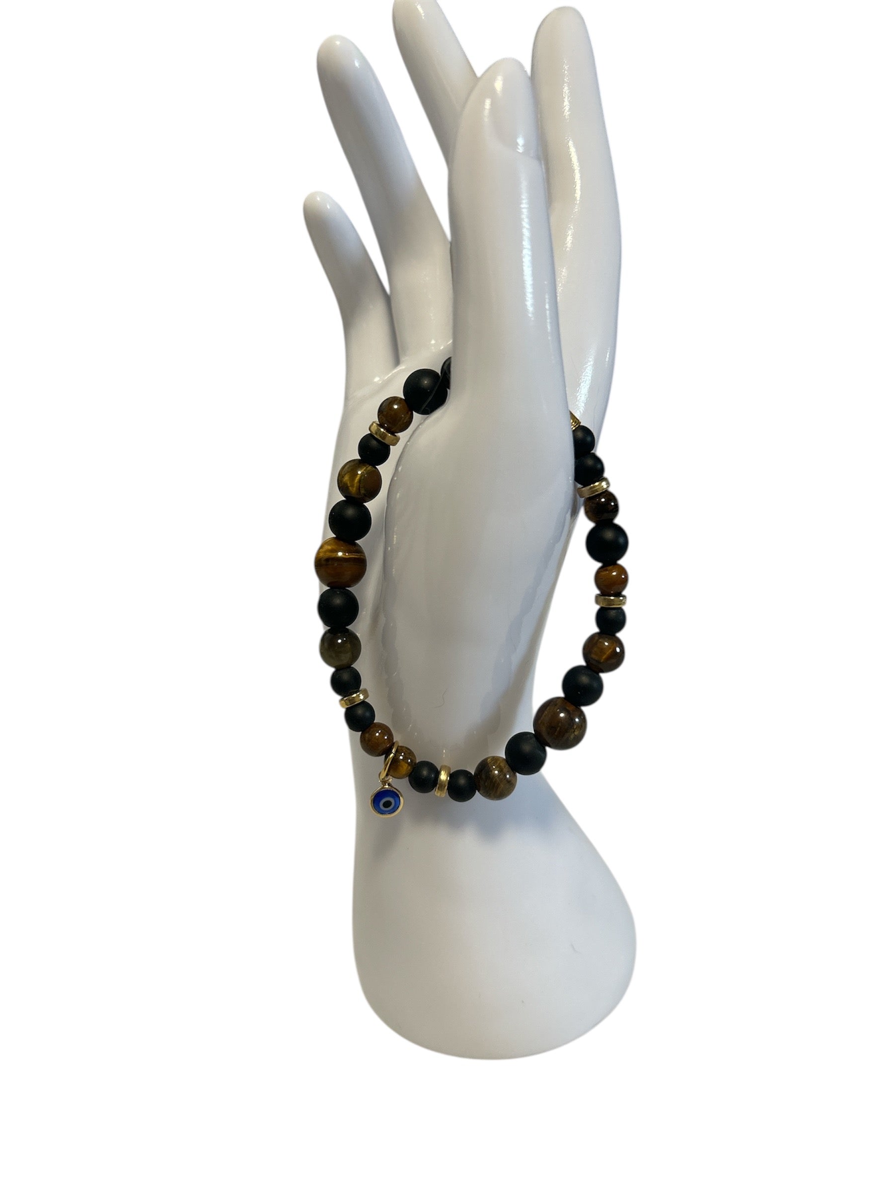 Œil de tigre et onyx mat homme