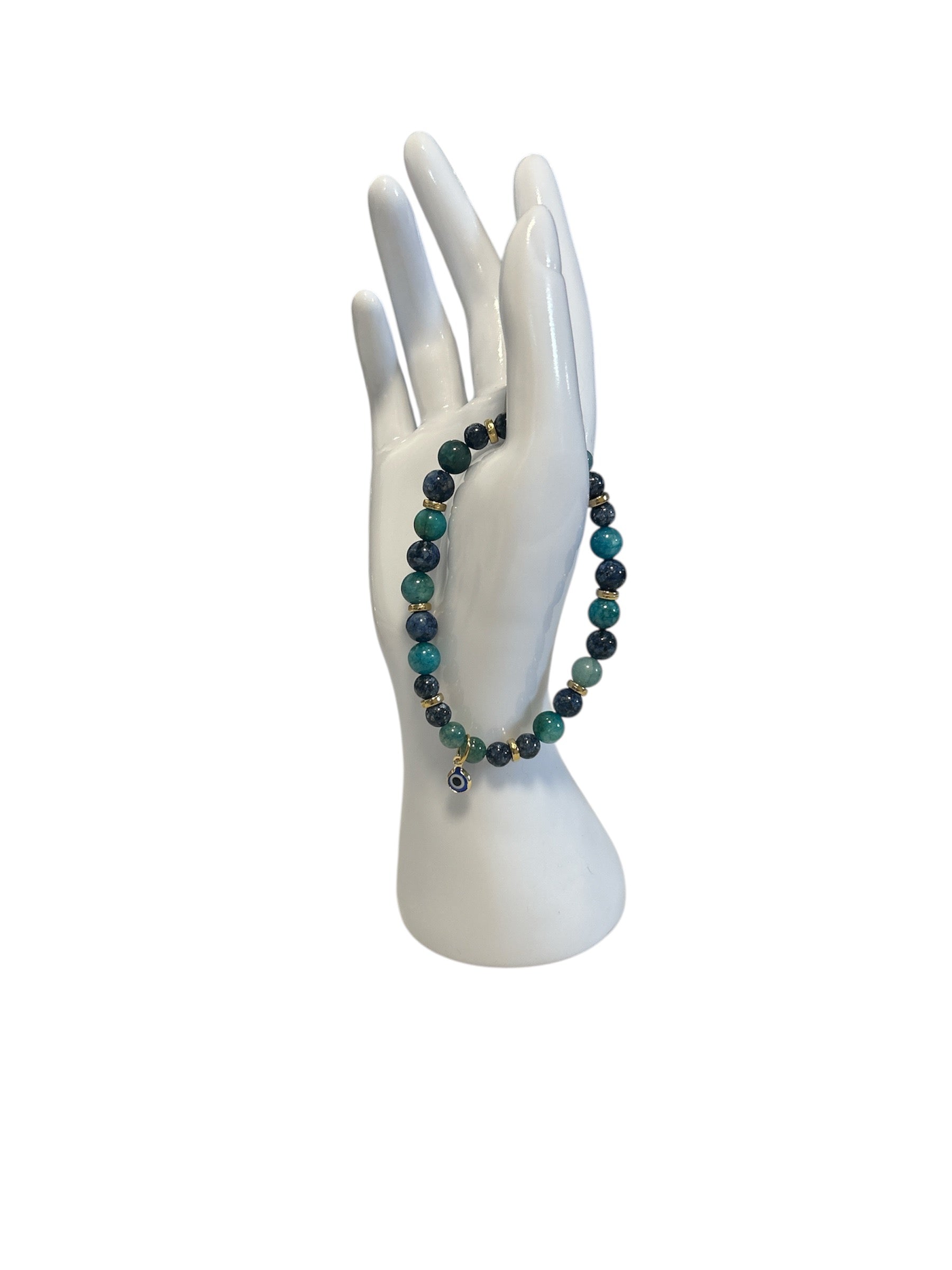 bracelet Jaspe bleu et apatite bleue