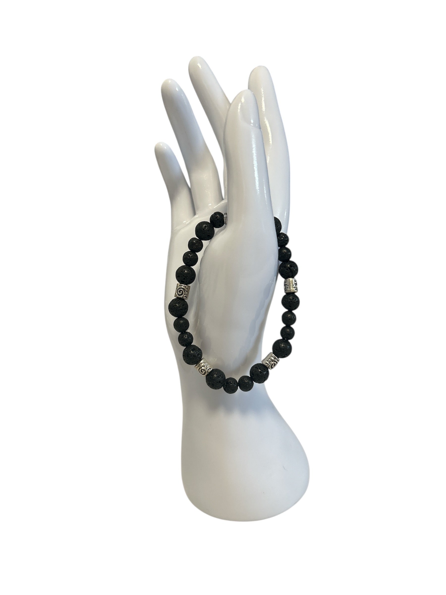 bracelet Pierre de lave homme