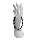 bracelet Jaspe dalmatien et obsidienne homme