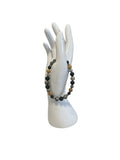 bracelet Pierre de lave et jaspe gris homme