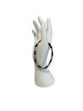 bracelet Jaspe gris et onyx mat homme
