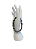 bracelet Pierre de lave et hématite brute homme