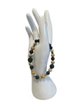 bracelet Pierre de lave et jaspe dalmatien homme