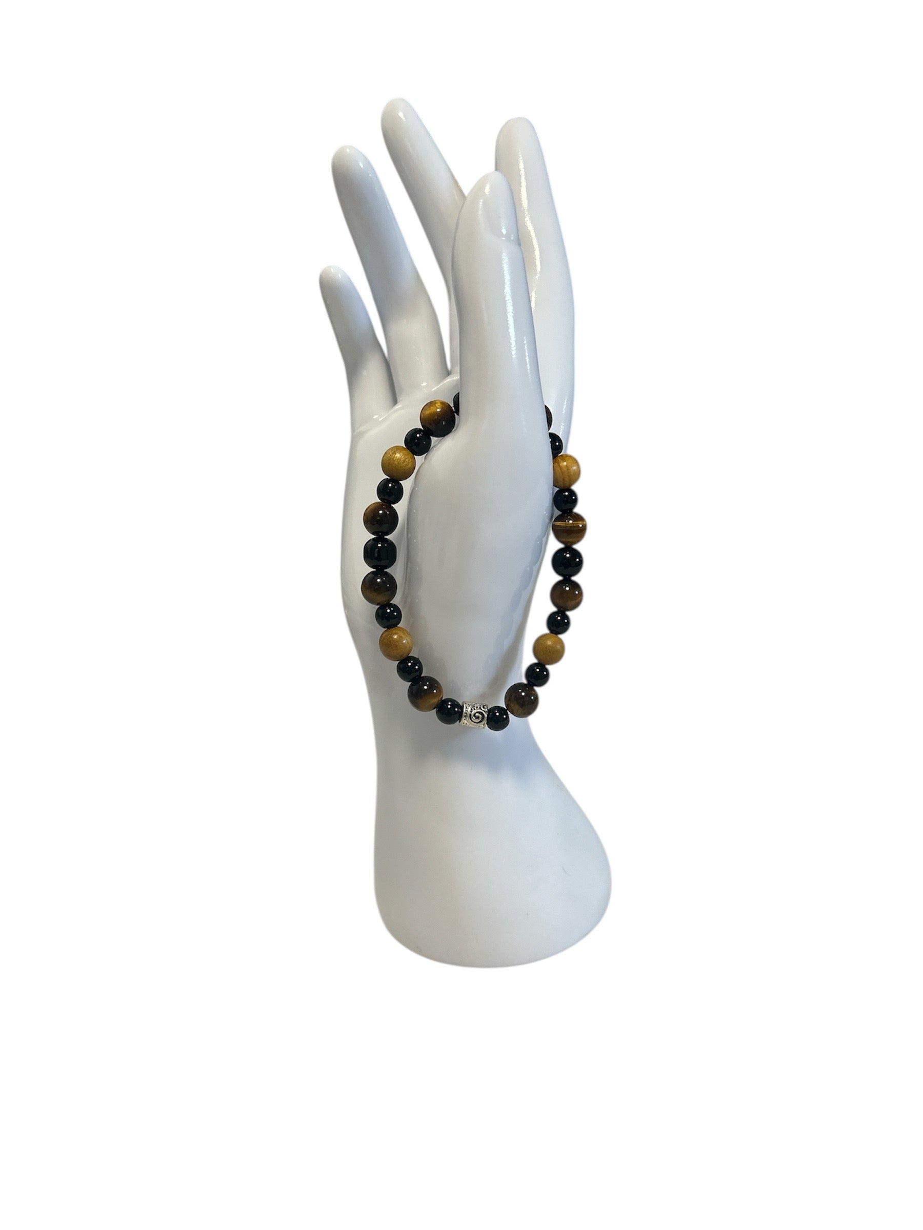 Œil de tigre et onyx homme