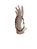 Attache cellulaire Larvikite et corail rouge