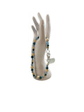 Attache cellulaire aigue marine et apatite bleue