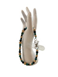 Attache cellulaire Chrysocolle et obsidienne